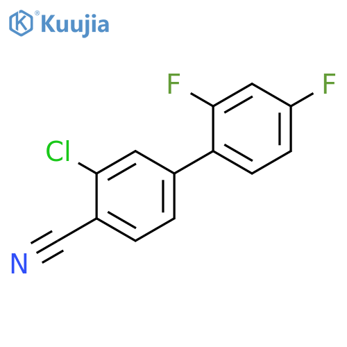 [1,1'-Biphenyl]-4-carbonitrile, 3-chloro-2',4'-difluoro- structure