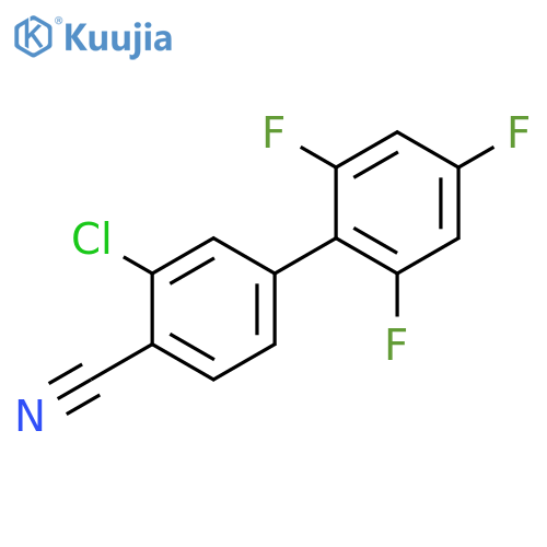 [1,1'-Biphenyl]-4-carbonitrile, 3-chloro-2',4',6'-trifluoro- structure
