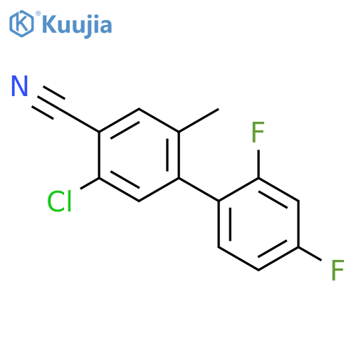[1,1'-Biphenyl]-4-carbonitrile, 5-chloro-2',4'-difluoro-2-methyl- structure