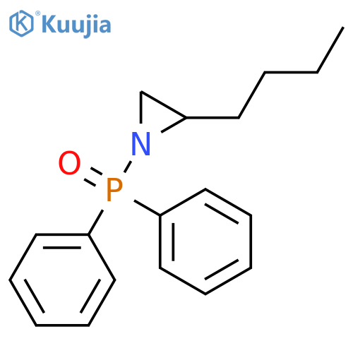 Aziridine, 2-butyl-1-(diphenylphosphinyl)- structure