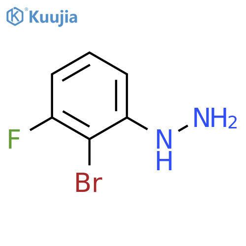 Hydrazine, (2-bromo-3-fluorophenyl)- structure