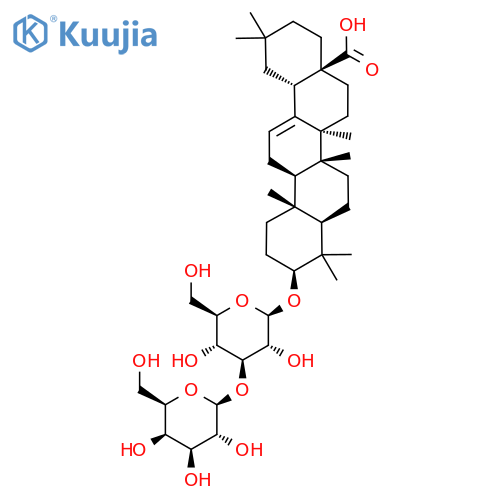 (4As,6aR,6aS,6bR,8aR,10S,12aR,14bS)-10-[(2R,3R,4S,5R,6R)-3,5-dihydroxy-6-(hydroxymethyl)-4-[(2S,3R,4S,5R,6R)-3,4,5-trihydroxy-6-(hydroxymethyl)oxan-2-yl]oxyoxan-2-yl]oxy-2,2,6a,6b,9,9,12a-heptamethyl-1,3,4,5,6,6a,7,8,8a,10,11,12,13,14b-tetradecahydropicene-4a-carboxylic acid structure