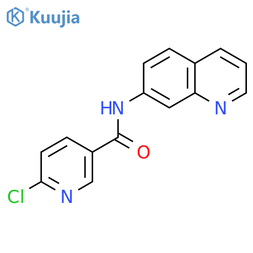 3-Pyridinecarboxamide, 6-chloro-N-7-quinolinyl- structure