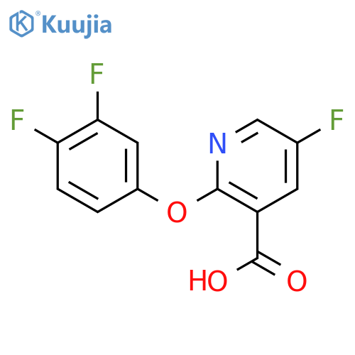 3-Pyridinecarboxylic acid, 2-(3,4-difluorophenoxy)-5-fluoro- structure