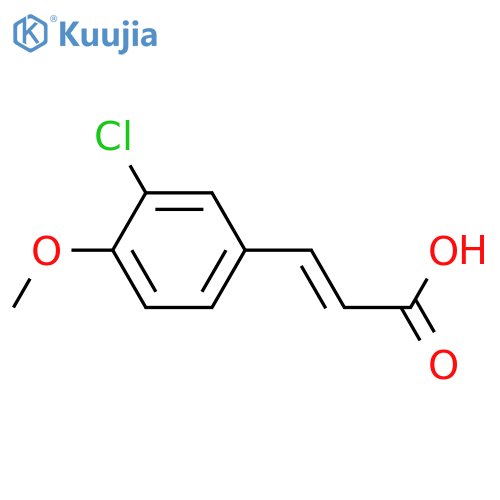 (2E)-3-(3-chloro-4-methoxyphenyl)prop-2-enoic Acid structure