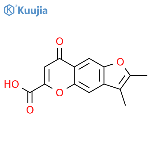 8H-Furo[2,3-g][1]benzopyran-6-carboxylic acid, 2,3-dimethyl-8-oxo- structure