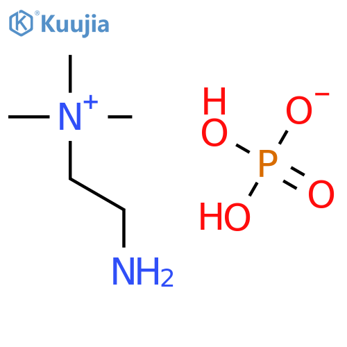 2-Amino-N,N,N-trimethylethan-1-aminium dihydrogen phosphate structure