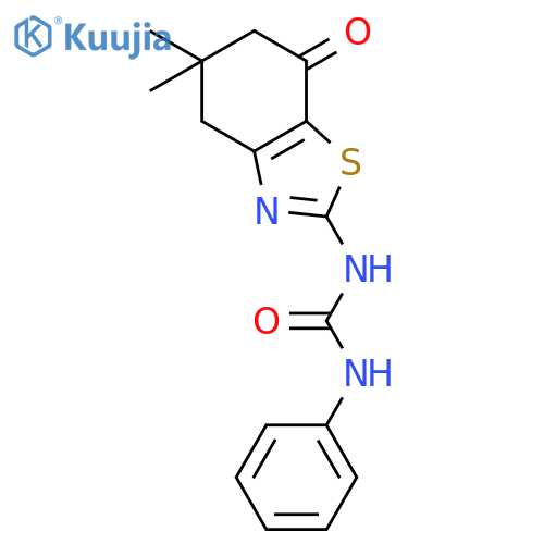 3-(5,5-dimethyl-7-oxo-4,5,6,7-tetrahydro-1,3-benzothiazol-2-yl)-1-phenylurea structure