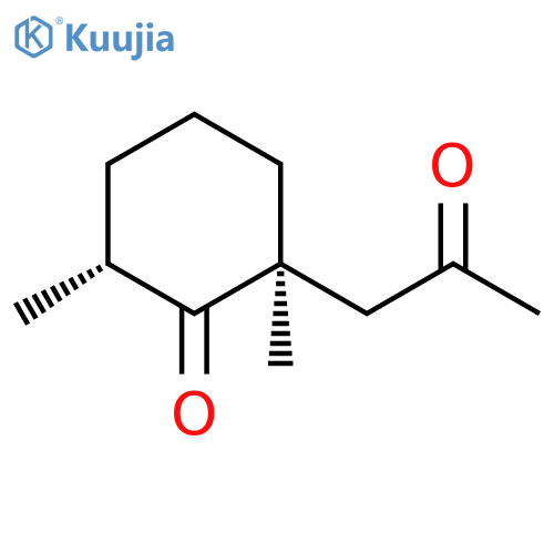Cyclohexanone, 2,6-dimethyl-2-(2-oxopropyl)-, trans- (9CI) structure