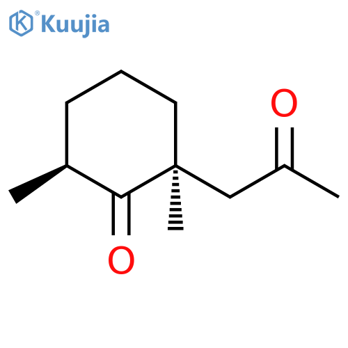 Cyclohexanone, 2,6-dimethyl-2-(2-oxopropyl)-, cis- (9CI) structure