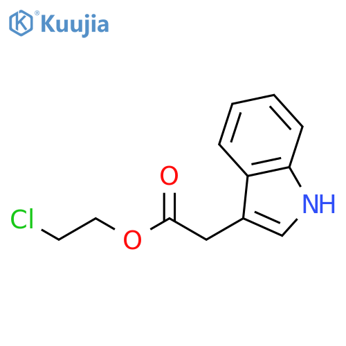 1H-Indole-3-acetic acid, 2-chloroethyl ester structure