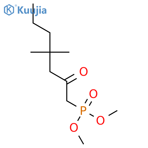 Phosphonic acid, (4,4-dimethyl-2-oxoheptyl)-, dimethyl ester structure