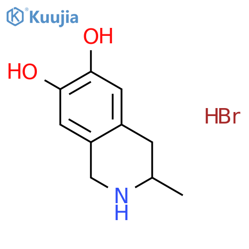 6,7-ISOQUINOLINEDIOL, 1,2,3,4-TETRAHYDRO-3-METHYL-, HYDROBROMIDE structure