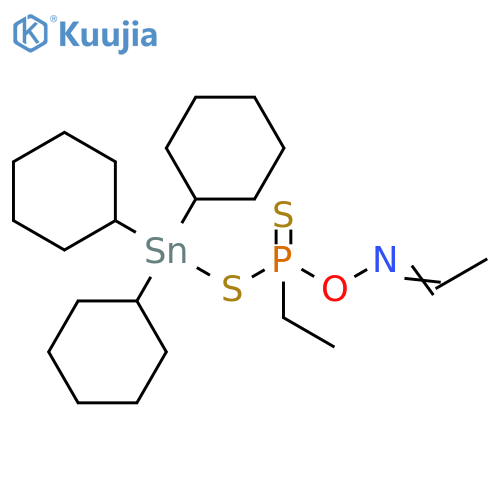 Acetaldehyde, O-[ethyl[(tricyclohexylstannyl)thio]phosphinothioyl]oxime structure