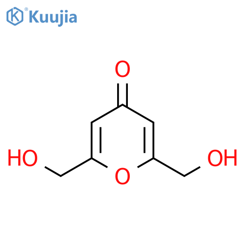 4H-Pyran-4-one, 2,6-bis(hydroxymethyl)- structure