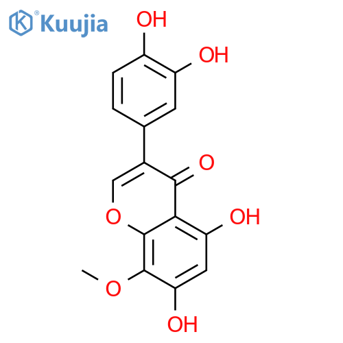 3-(3,4-dihydroxyphenyl)-5,7-dihydroxy-8-methoxy-4H-chromen-4-one structure