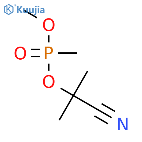Phosphonic acid, methyl-, 1-cyano-1-methylethyl methyl ester structure