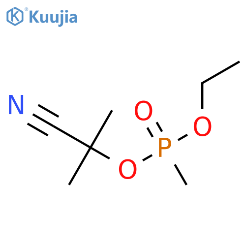 Phosphonic acid, methyl-, 1-cyano-1-methylethyl ethyl ester structure