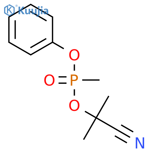 Phosphonic acid, methyl-, 1-cyano-1-methylethyl phenyl ester structure