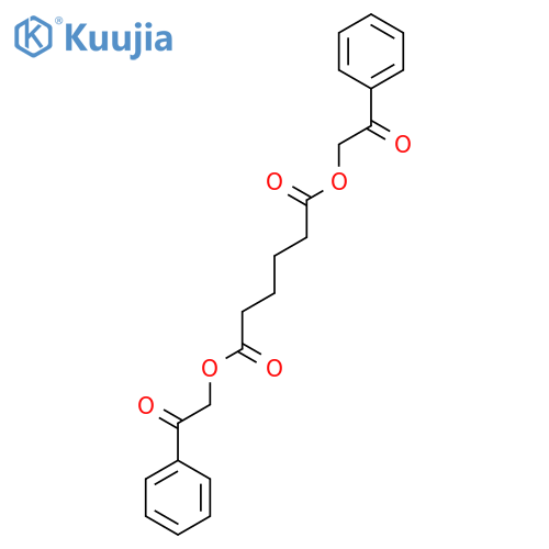 Hexanedioic acid, bis(2-oxo-2-phenylethyl) ester structure