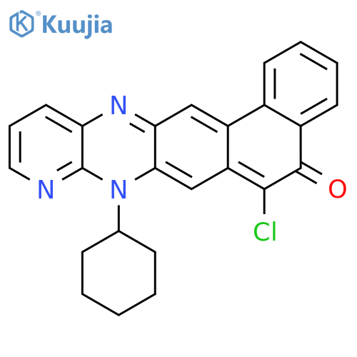 6-chloro-8-cyclohexylnaphtho[1,2-g]pyrido[2,3-b]quinoxalin-5(8H)-one structure