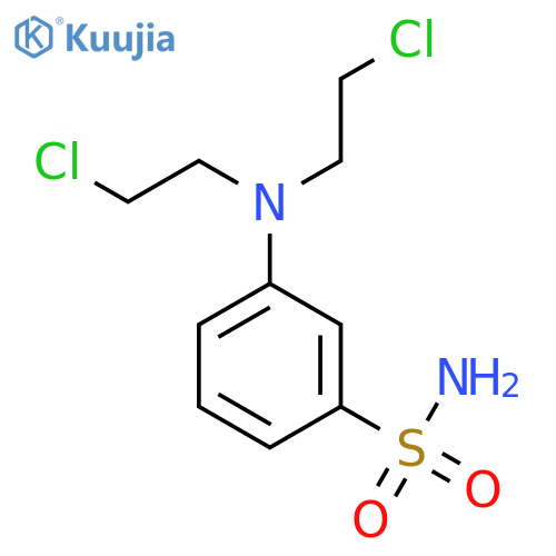 3-[bis(2-chloroethyl)amino]benzenesulfonamide structure