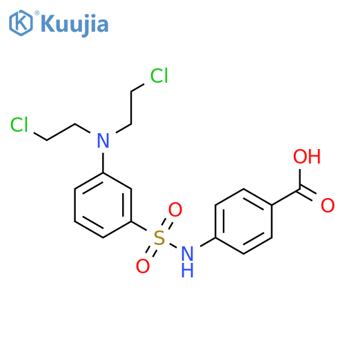 4-[({3-[bis(2-chloroethyl)amino]phenyl}sulfonyl)amino]benzoic acid structure