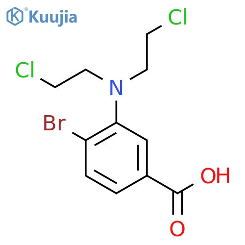 3-[bis(2-chloroethyl)amino]-4-bromobenzoic acid structure