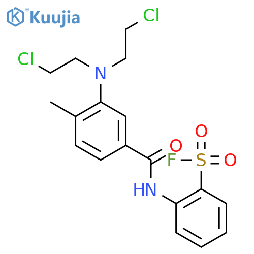 2-[({3-[bis(2-chloroethyl)amino]-4-methylphenyl}carbonyl)amino]benzenesulfonyl fluoride structure