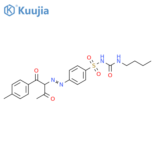 Benzenesulfonamide,N-[(butylamino)carbonyl]-4-[[1-(4-methylbenzoyl)-2-oxopropyl]azo]- structure