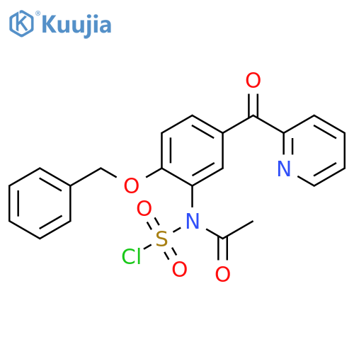 Sulfamoyl chloride,acetyl[2-(phenylmethoxy)-5-(2-pyridinylcarbonyl)phenyl]- structure