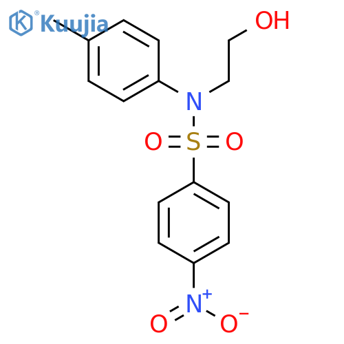 Benzenesulfonamide, N-(2-hydroxyethyl)-N-(4-methylphenyl)-4-nitro- structure