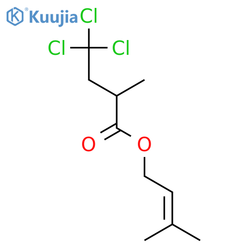 Butanoic acid, 4,4,4-trichloro-2-methyl-, 3-methyl-2-butenyl ester structure