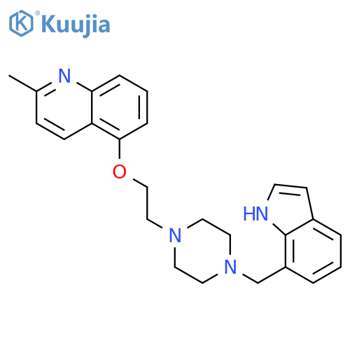 Quinoline, 5-[2-[4-(1H-indol-7-ylmethyl)-1-piperazinyl]ethoxy]-2-methyl- structure