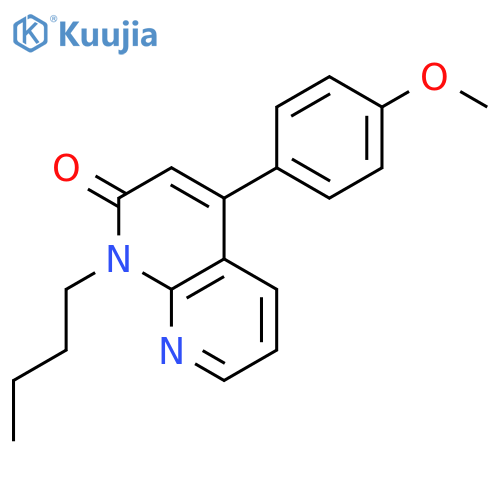1,8-Naphthyridin-2(1H)-one, 1-butyl-4-(4-methoxyphenyl)- structure