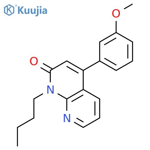 1,8-Naphthyridin-2(1H)-one, 1-butyl-4-(3-methoxyphenyl)- structure