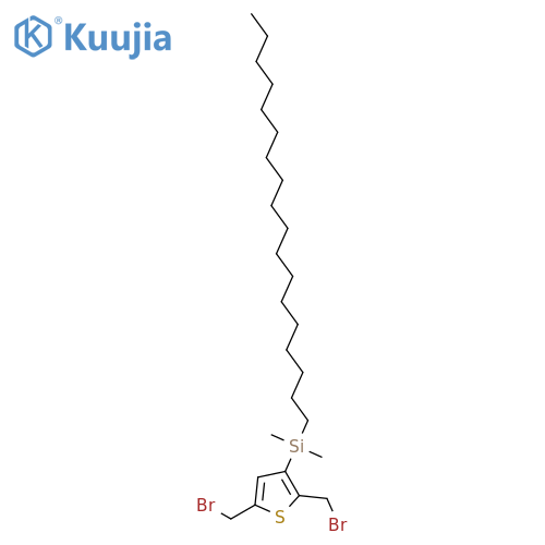 SILANE, [2,5-BIS(BROMOMETHYL)-3-THIENYL]DIMETHYLOCTADECYL- structure