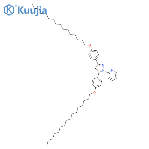 Pyridine, 2-[3,5-bis[4-(hexadecyloxy)phenyl]-1H-pyrazol-1-yl]- structure