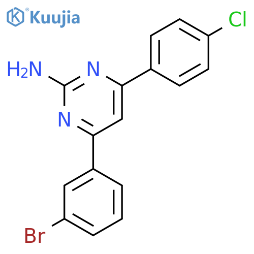 2-Pyrimidinamine, 4-(3-bromophenyl)-6-(4-chlorophenyl)- structure