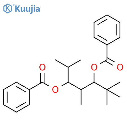 3,5-Heptanediol, 2,2,4,6-tetramethyl-, dibenzoate structure