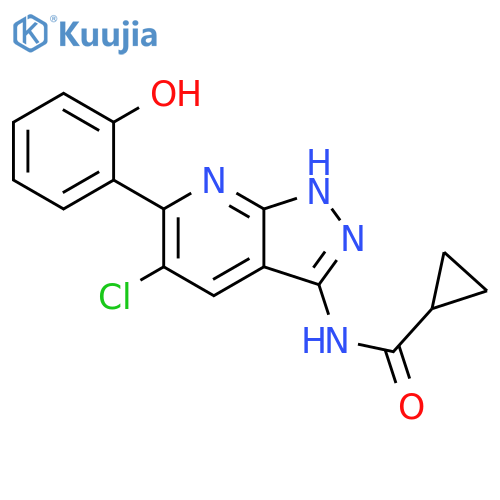 Cyclopropanecarboxamide,N-[5-chloro-6-(2-hydroxyphenyl)-1H-pyrazolo[3,4-b]pyridin-3-yl]- structure