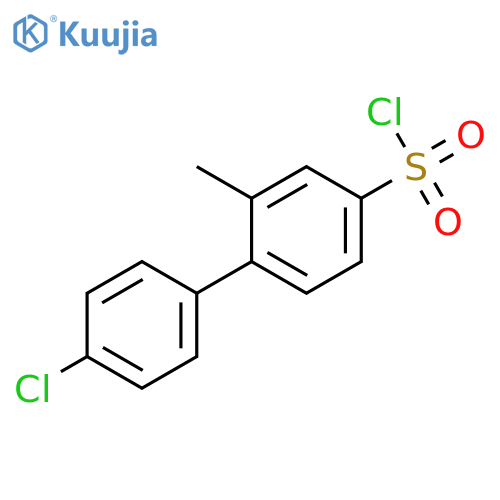 [1,1'-Biphenyl]-4-sulfonyl chloride, 4'-chloro-2-methyl- structure