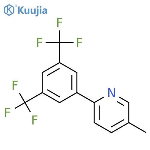 Pyridine, 2-[3,5-bis(trifluoromethyl)phenyl]-5-methyl- structure