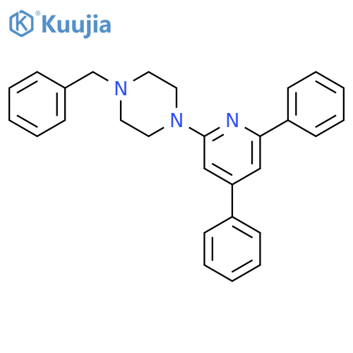 Piperazine, 1-(4,6-diphenyl-2-pyridinyl)-4-(phenylmethyl)- structure