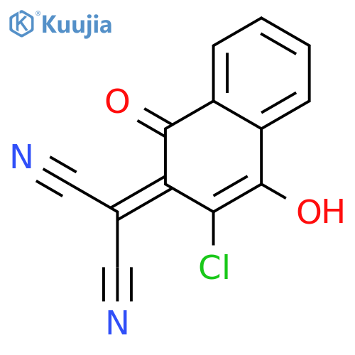 Propanedinitrile, (3-chloro-4-hydroxy-1-oxo-2(1H)-naphthalenylidene)- structure