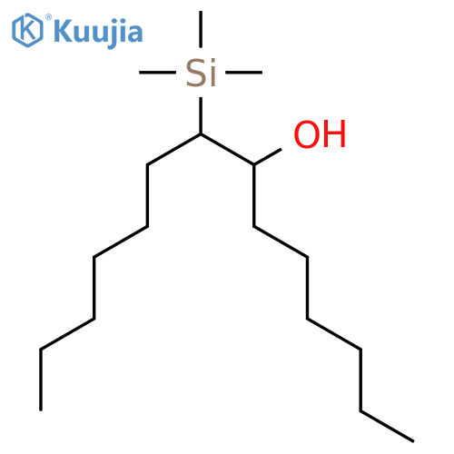 7-Tetradecanol, 8-(trimethylsilyl)- structure