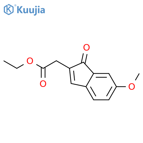 1H-Indene-2-acetic acid, 6-methoxy-1-oxo-, ethyl ester structure