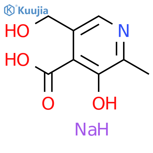 4-Pyridinecarboxylic acid, 3-hydroxy-5-(hydroxymethyl)-2-methyl-, sodium salt (1:1) structure