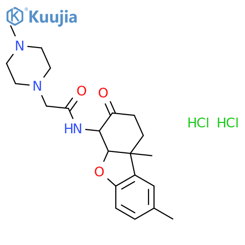 N-[(4S,4aS,9bR)-8,9b-dimethyl-3-oxo-1,2,3,4,4a,9b-hexahydrodibenzo[b,d]furan-4-yl]-2-(4-methylpiperazin-1-yl)acetamide dihydrochloride structure
