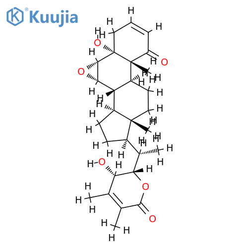 (22S,23S)-6α,7α-Epoxy-5,22,23-trihydroxy-1-oxo-5α-ergosta-2,24-dien-26-oic acid δ-lactone structure